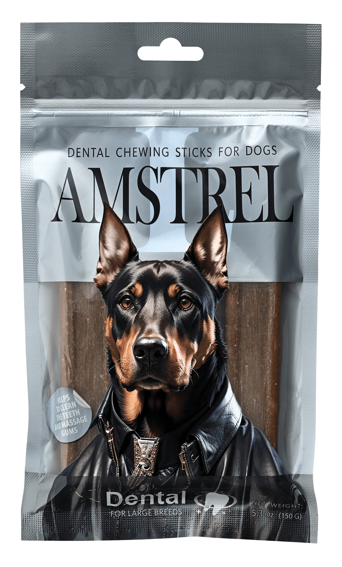 Амстрел Дентал жевательное лакомство для собак крупных пород 150 г