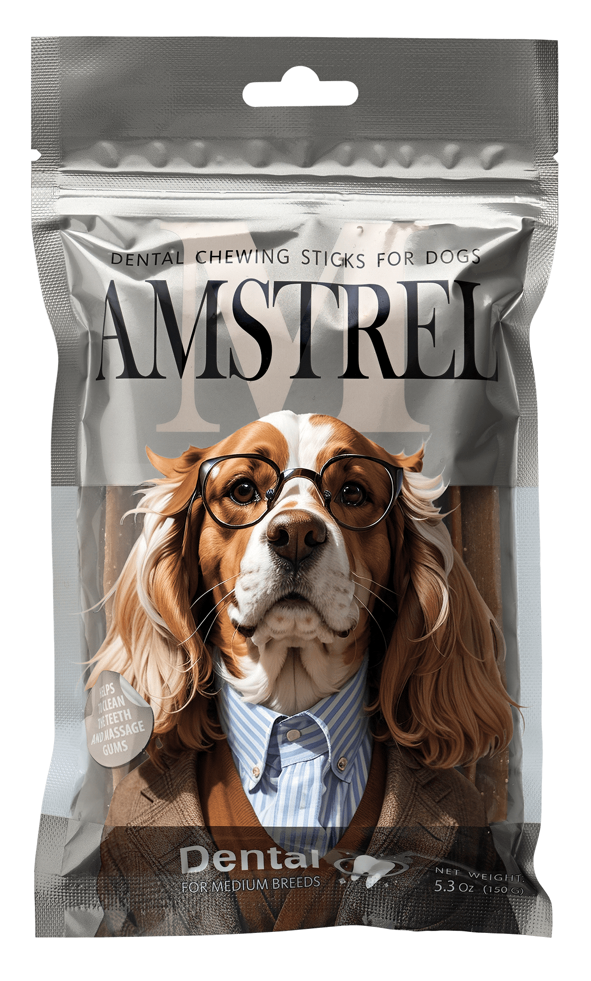 Амстрел Дентал жевательное лакомство для собак средних пород 150 г