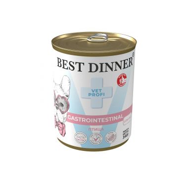 Бест Диннер Гастроинтестинал ветдиета для собак с птицей 340 г