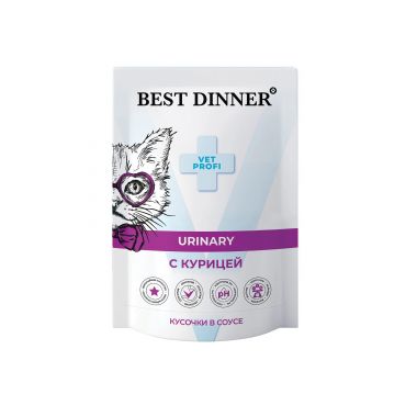 Best Dinner Vet Profi Urinary корм для кошек с курицей 85 г