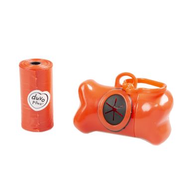 DUVO+ "Косточка" контейнер для гигиенических пакетов оранжевый