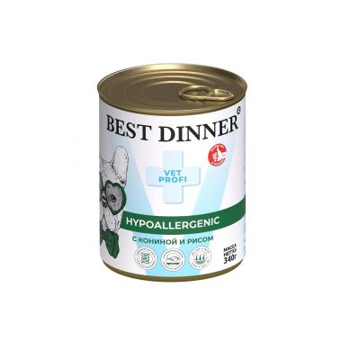 Best Dinner Vet Profi Hypoallergenic корм для собак с кониной и рисом 340 г