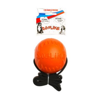 DOGLIKE Мяч с лентой малый оранжевый