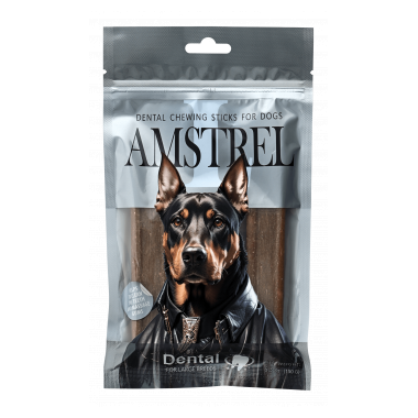 Амстрел Дентал жевательное лакомство для собак крупных пород 150 г