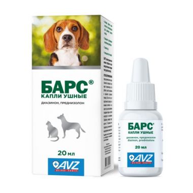 Барс капли ушные 20 мл