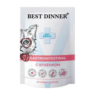 Best Dinner Vet Profi Gastro Intestinal корм для кошек с ягненком 85 г