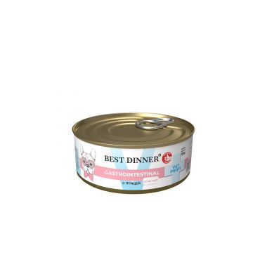 Best Dinner Vet Profi Gastrointestinal Low Fat ветдиета для собак с птицей 100 г