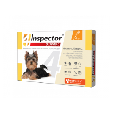 Inspector капли для собак весом до 4 кг