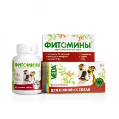 Фитомины для пожилых собак 100 таблеток