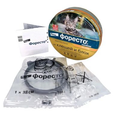 Форесто ошейник от клещей и блох для кошек