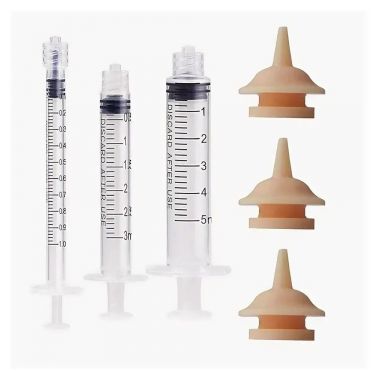 Набор шприцов с сосками для вскармливания животных