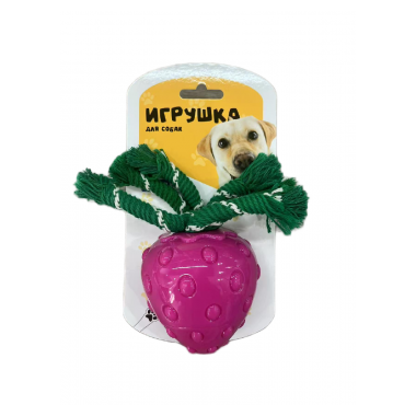 Ledu Toys клубника с пищалкой игрушка для собак