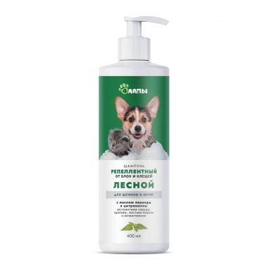 Лесной шампунь репеллентный для щенков и котят 400 мл