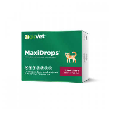 MaxiDrops капли для кошек 1-4 кг