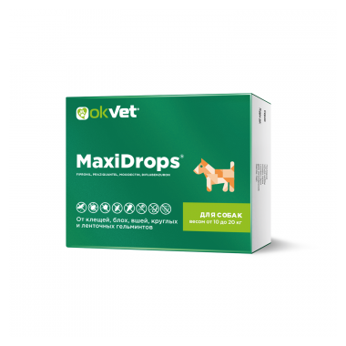 MaxiDrops капли для собак 10-20 кг