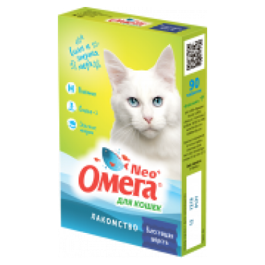 Омега Neo+ Блестящая шерсть для кошек 90 таблеток