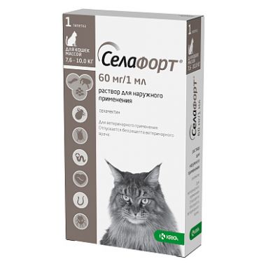 Селафорт 60 мг капли для кошек 7,6-10,0 кг