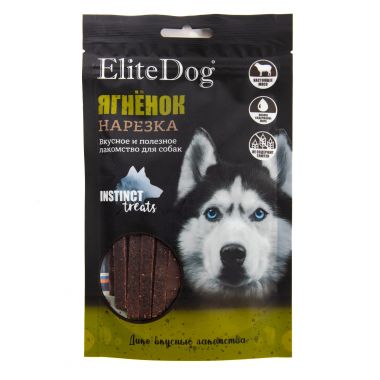 EliteDog Instinct Treats нарезка из ягненка лакомство для собак 100 г